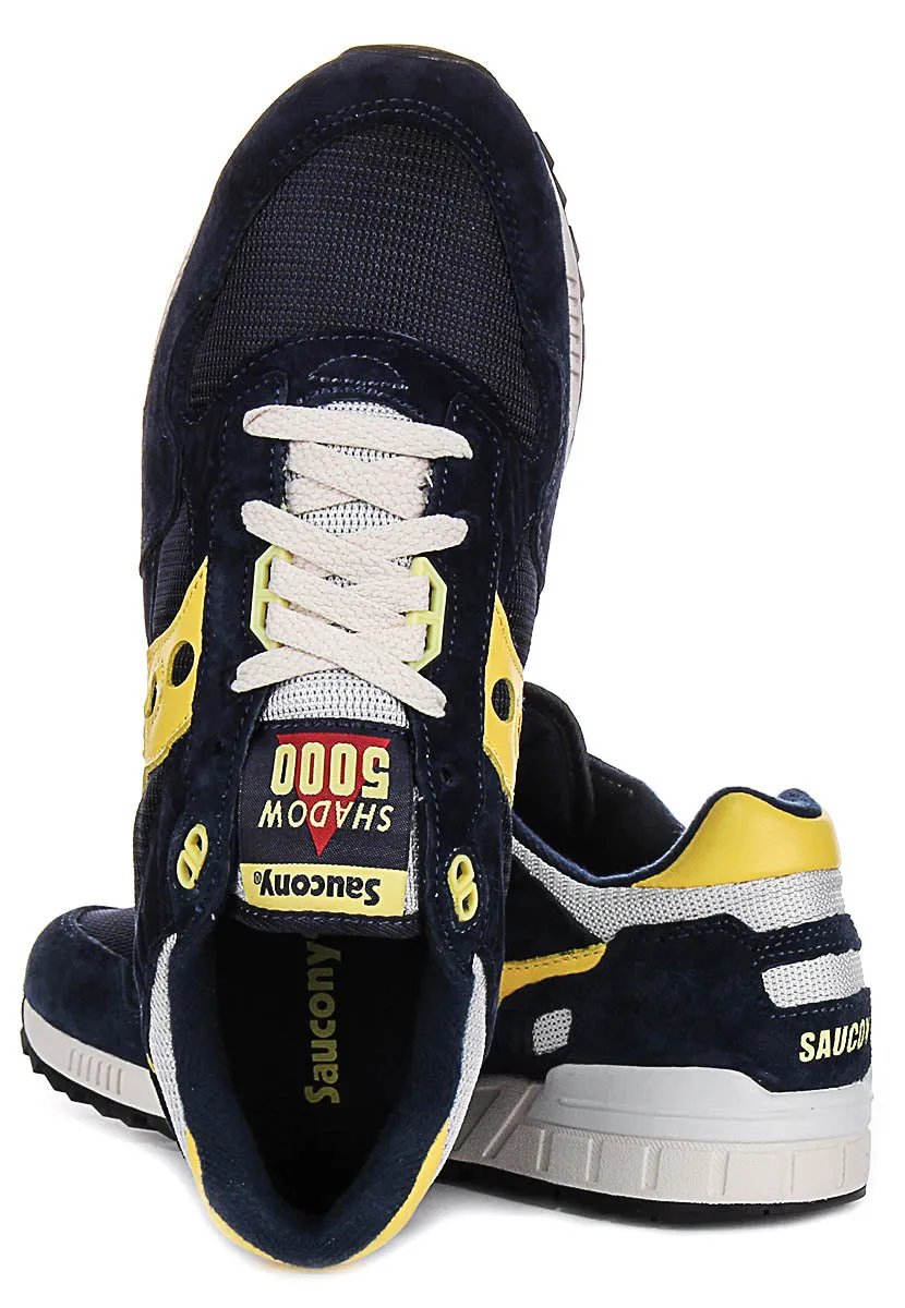 Saucony Shadow 5000 In Navy Yellow For Men Shoes Saucony