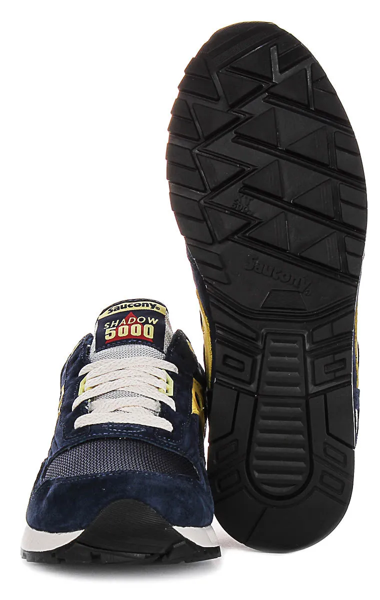 Saucony Shadow 5000 In Navy Yellow For Men Shoes Saucony
