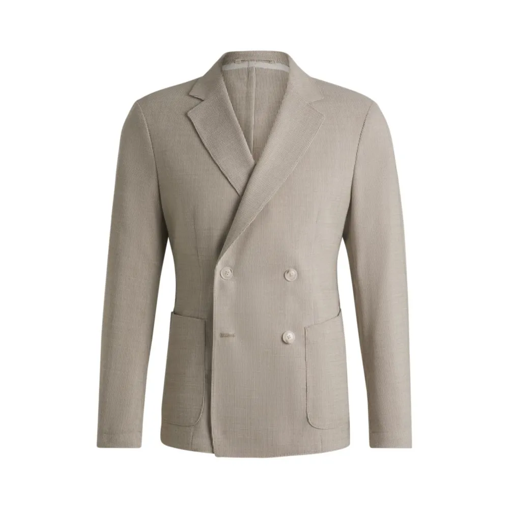 Slim-fit blazer in patterned wool