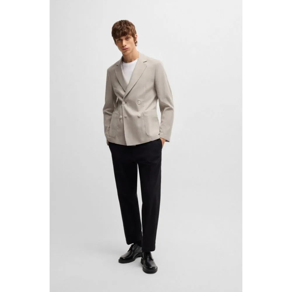 Slim-fit blazer in patterned wool