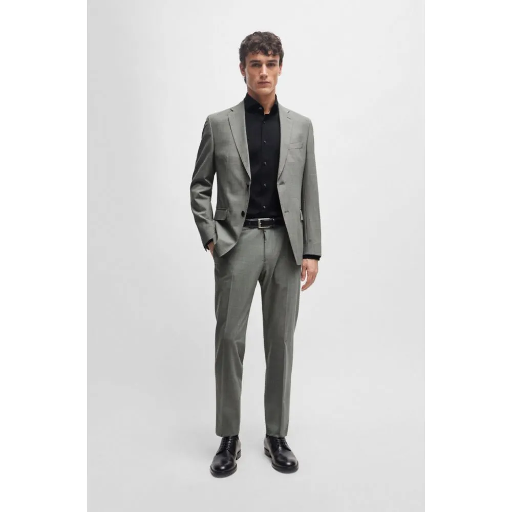 Slim-fit shirt in easy-iron poplin