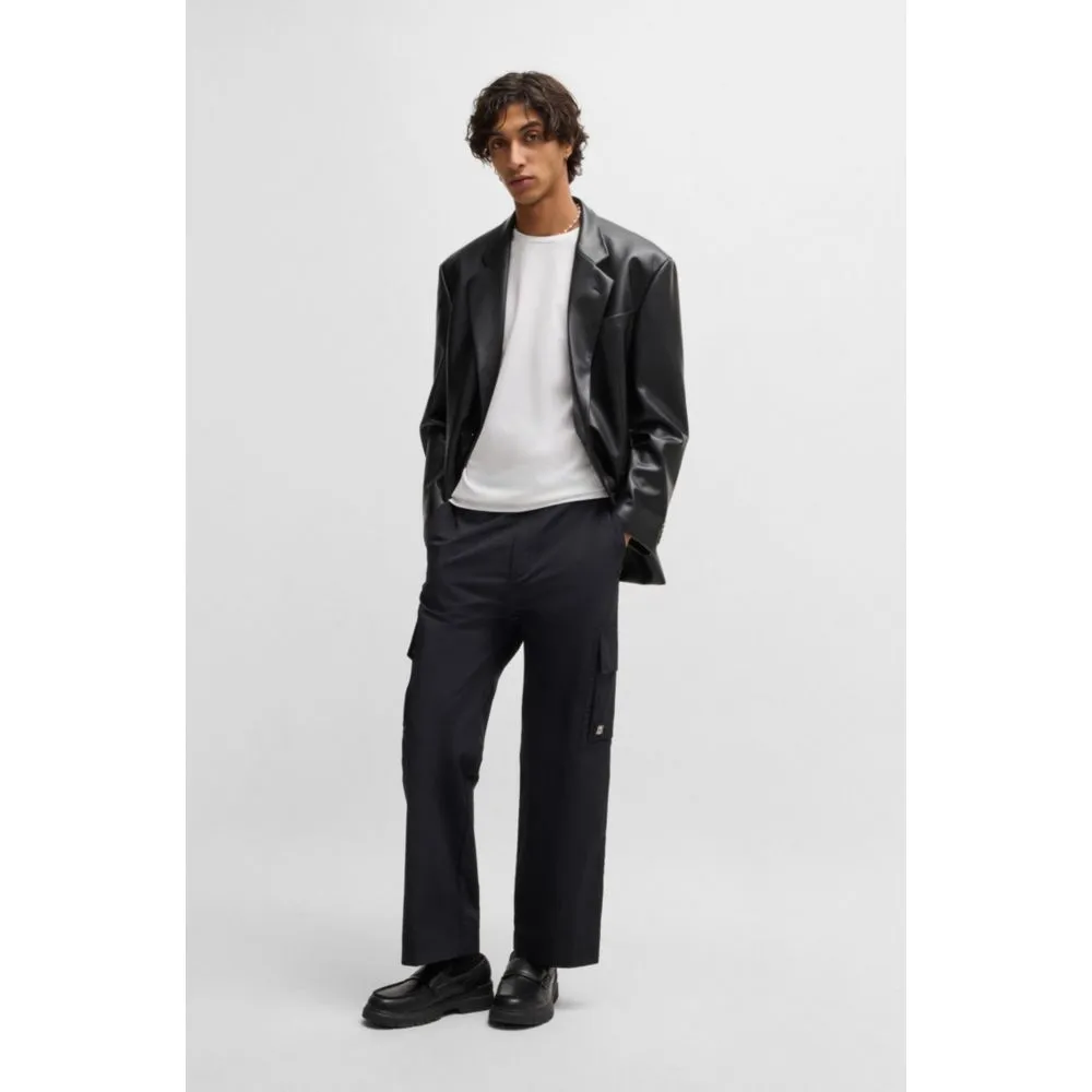 Slim-fit T-shirt in mercerized stretch-cotton piqué