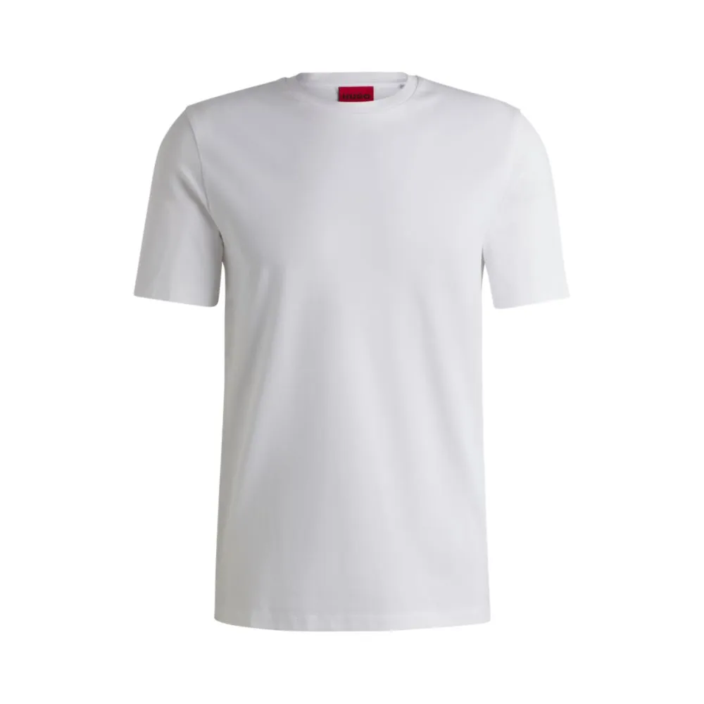 Slim-fit T-shirt in mercerized stretch-cotton piqué