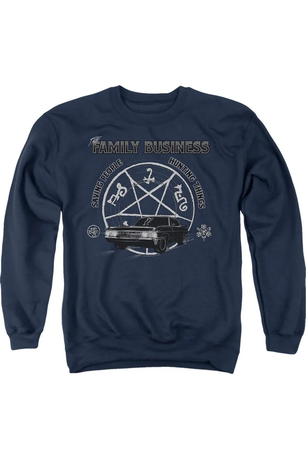 Supernatural Saving People And Hunting Adult Crewneck Sweatshirt
