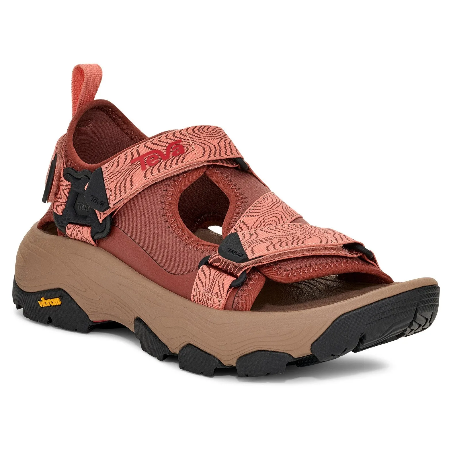 Teva Women's Grandview Max Hiking Sandal in Mahogany/Blooming Dahlia