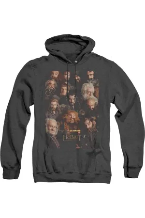 The Hobbit Dwarves Poster Adult Heather Hoodie / Hooded Sweatshirt