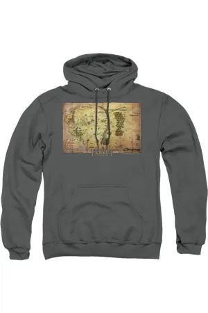 The Hobbit Middle Earth Map Adult Pull Over Hoodie / Hooded Sweatshirt