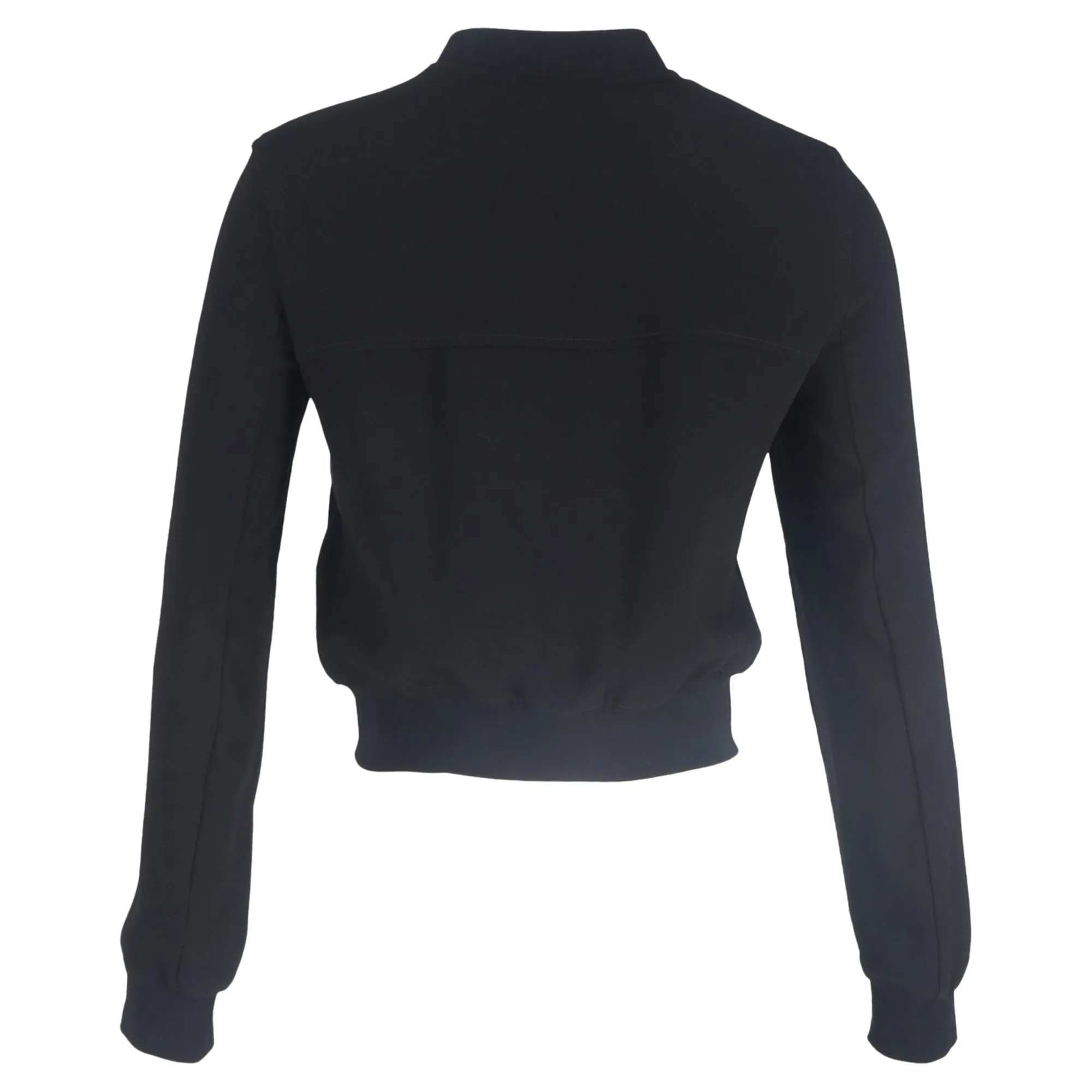 Theory Crepe Bomber Jacket in Black Triacetate