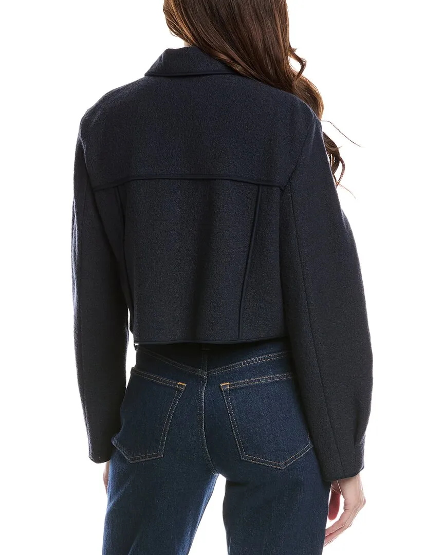 Theory Crop Boucle Wool Jacket