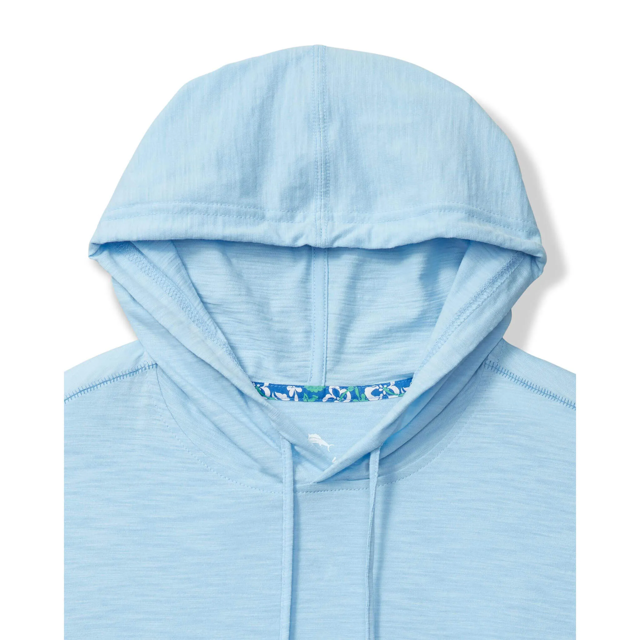 Tommy Bahama Bali Beach Hoodie Long Sleeve T-Shirt - Chambray Blue Mens Tommy Bahama
