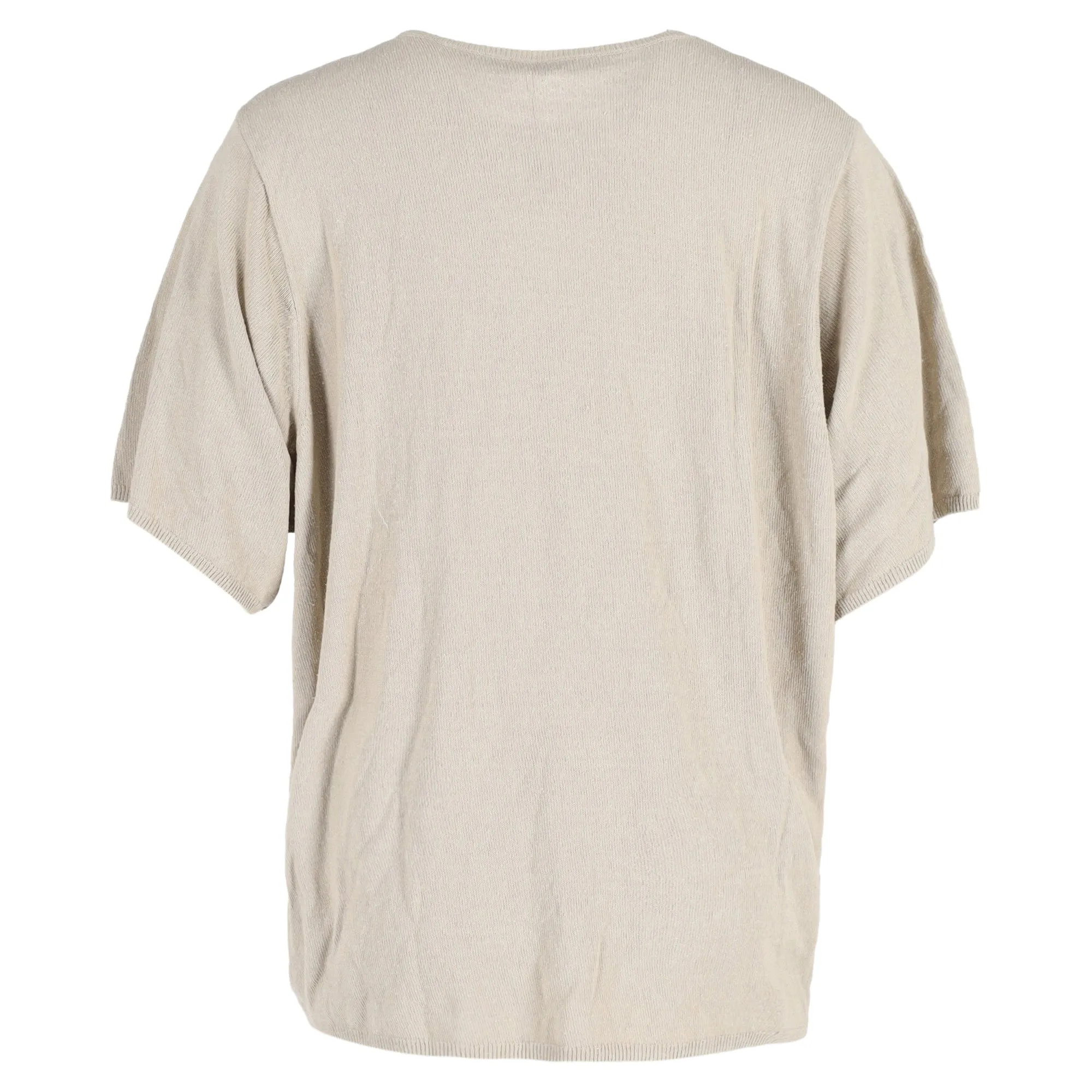 Totême Short-Sleeved T-shirt in Beige Silk
