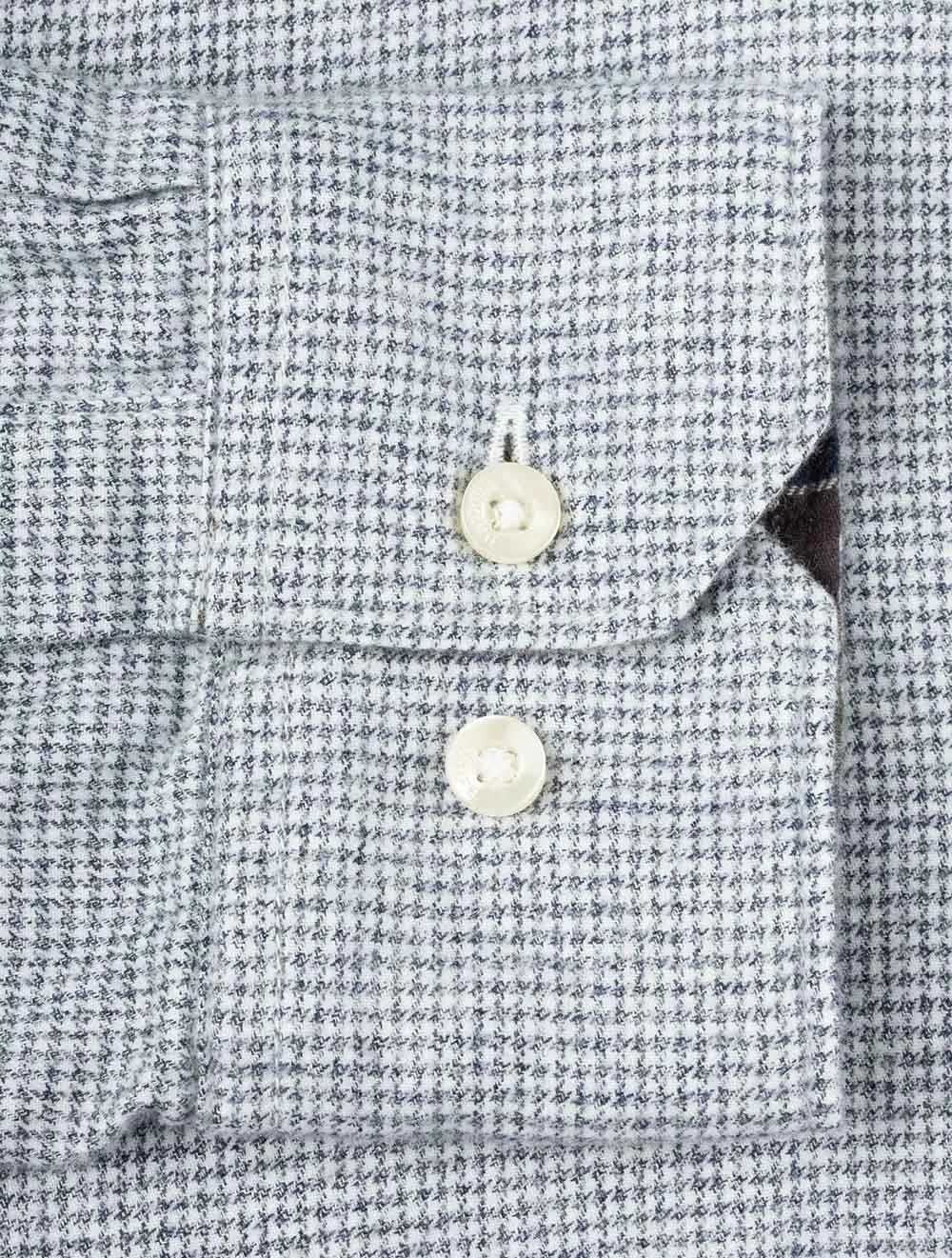 Turner Tailored Houndstooth Shirt Navy