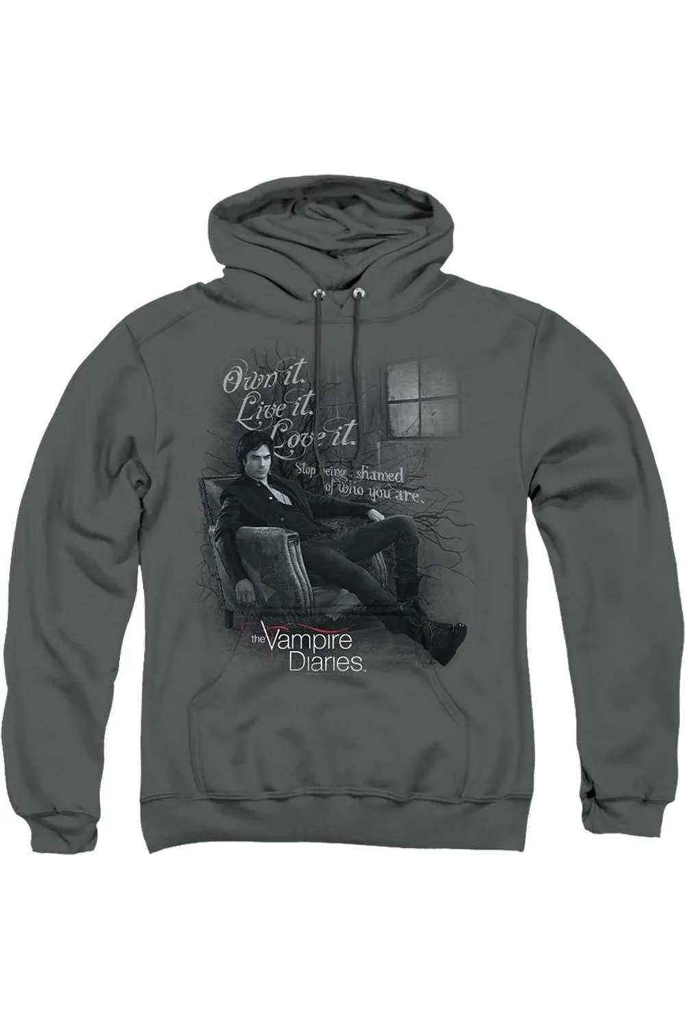 Vampire Diaries Be Yourself Adult Pull Over Hoodie / Hooded Sweatshirt