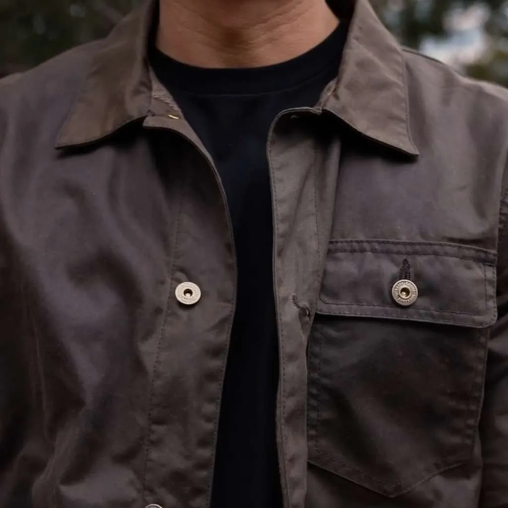 Waxed Canvas Field Jacket | Dark Olive