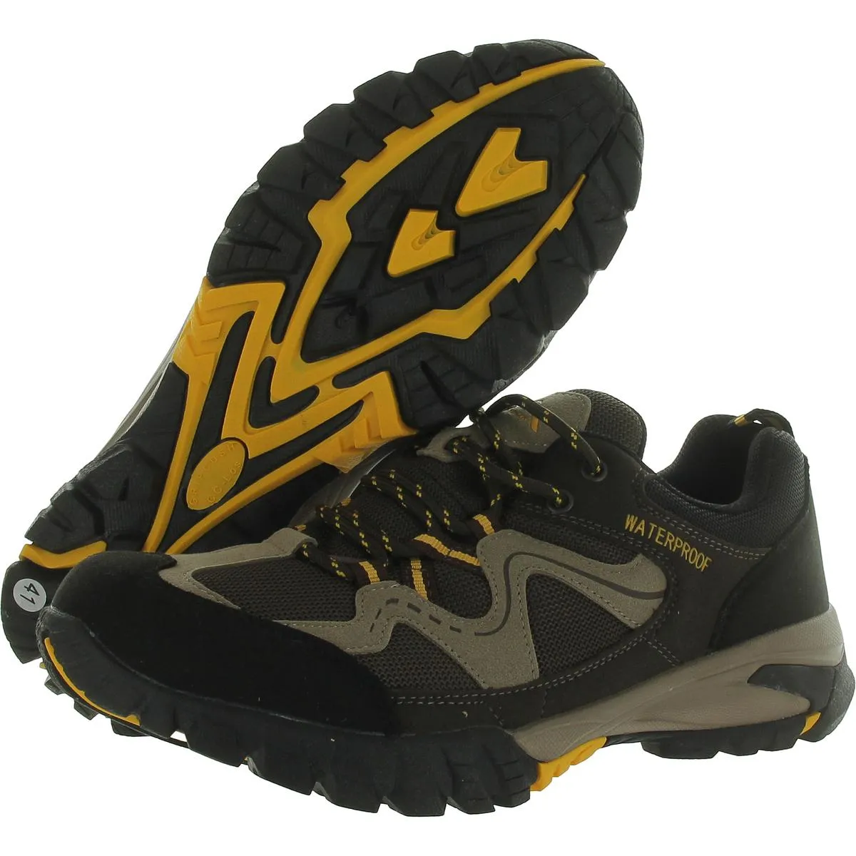 Womens Lace Up Solid Hiking Shoes