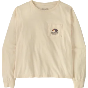 Women's Long Sleeve Applied Imagination Easy-Cut Organic Pocket T-Shirt