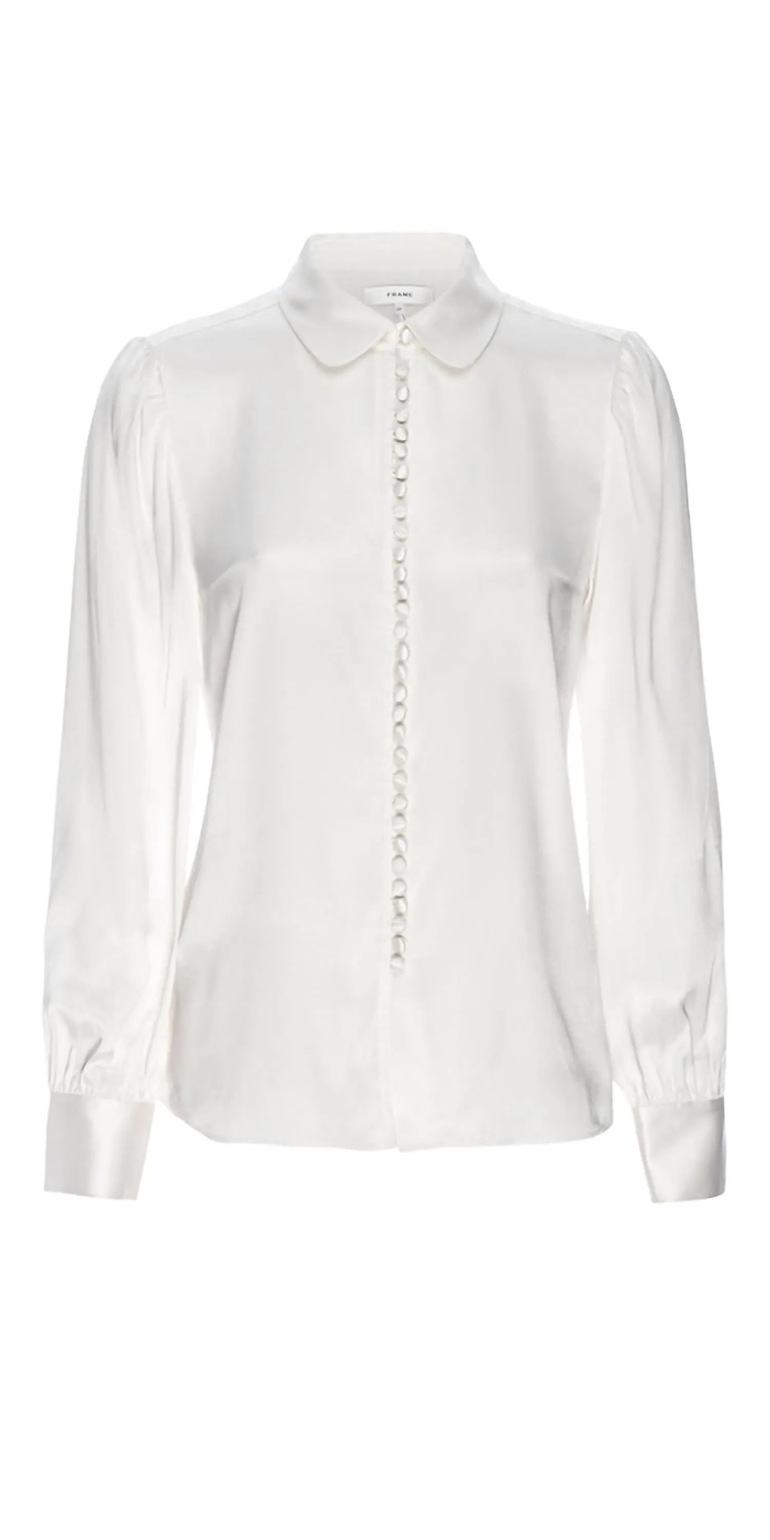 Women's Round Collar Shirt In Cream