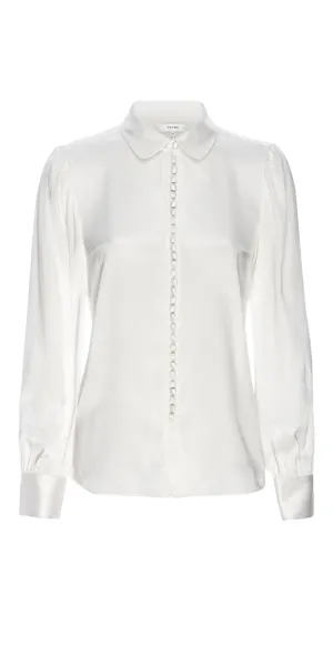Women's Round Collar Shirt In Cream